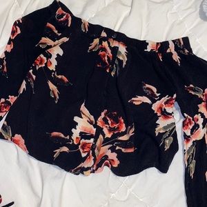 Off the shoulder crop top